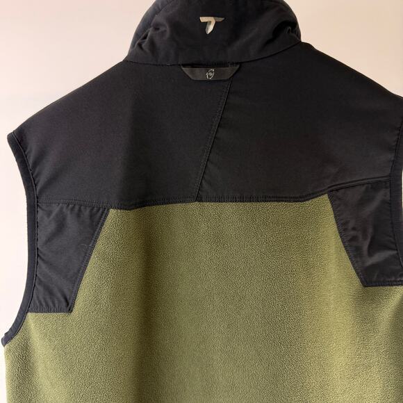 Columbia Mens M Titanium Interchange Full Zip Fleece Vest Blk/Grn - Picture 3 of 10